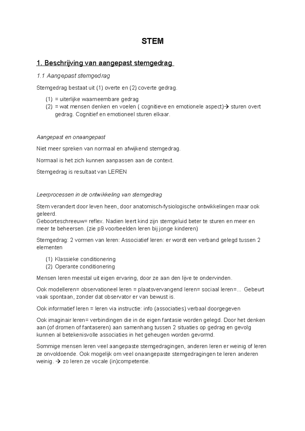 STEM normale ontwikkeling - STEM 1. Beschrijving van aangepast ...