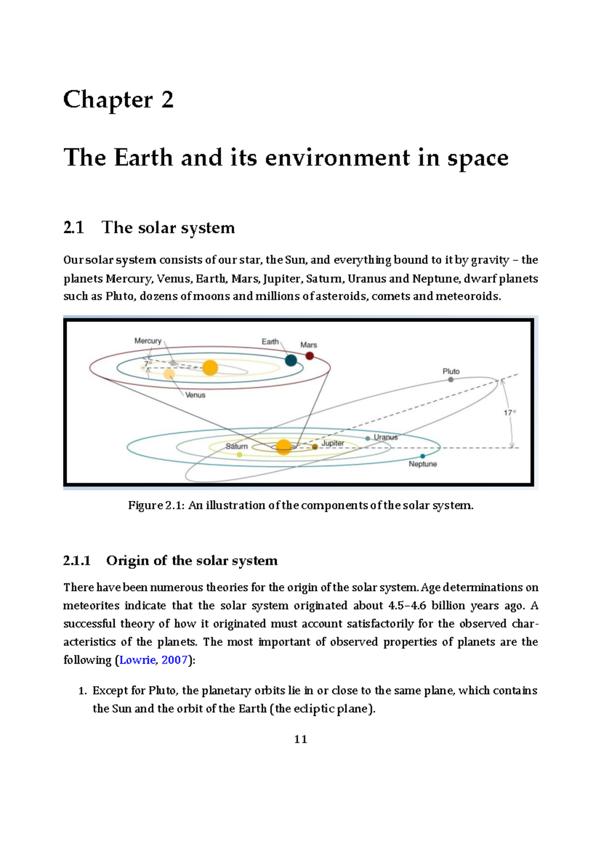 Chapter 2: The Solar System - Assignment (Course Code: ENV101) - Studocu
