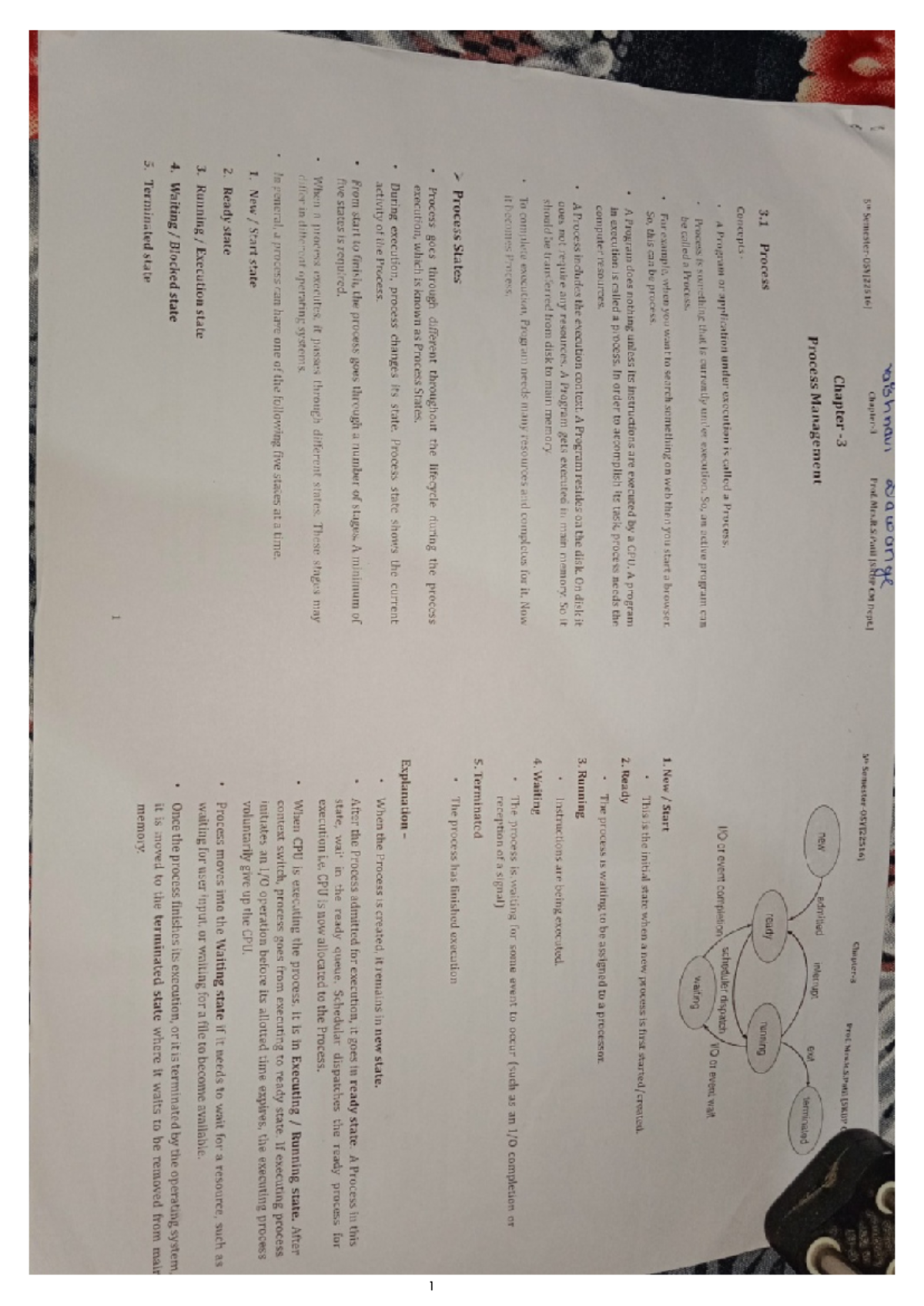 Osy chp 3 - Chapter - raishnavi wawage 5th Prof. Mrs.R. CM Chapter Prot ...
