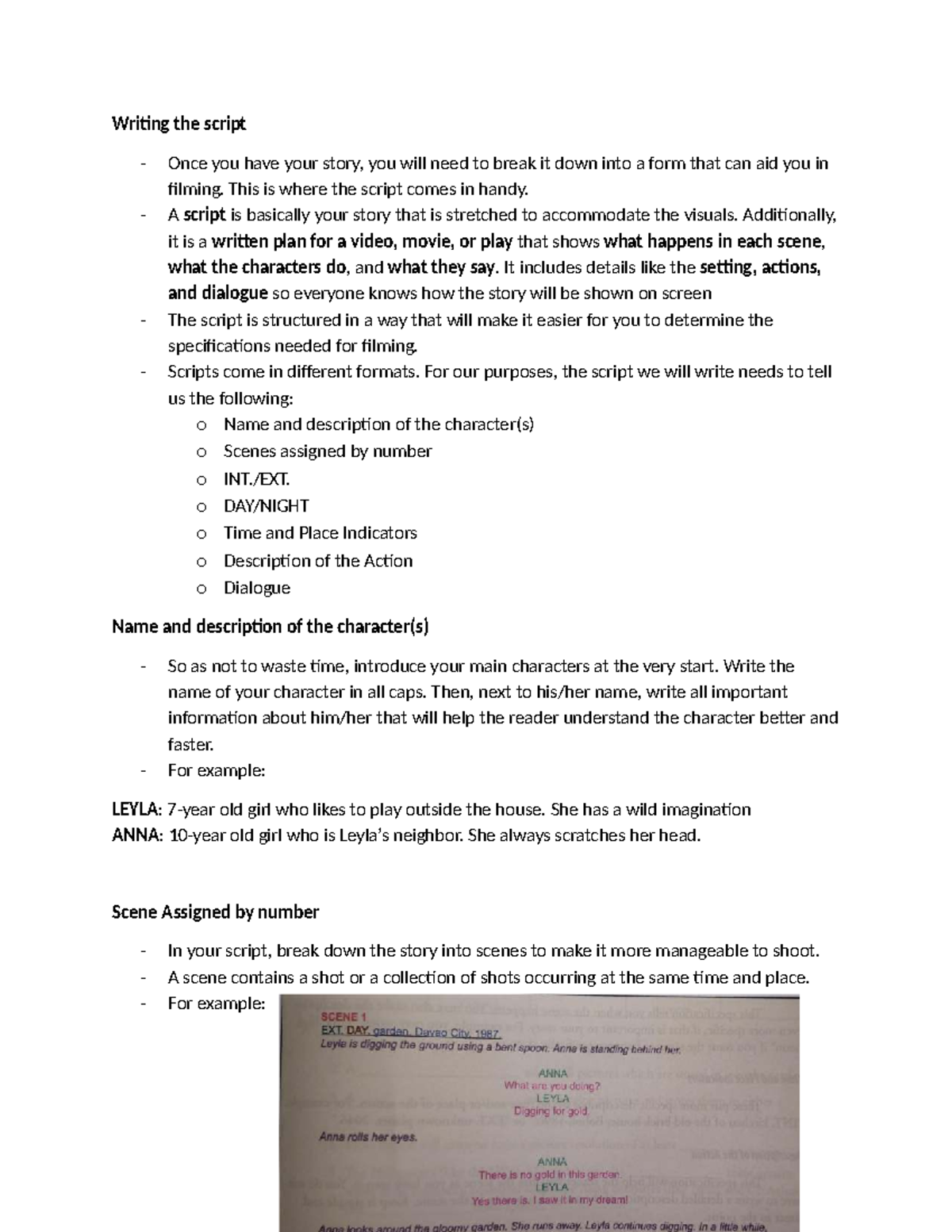 Writing the Script: A Guide for Filmmaking and Storytelling - Studocu