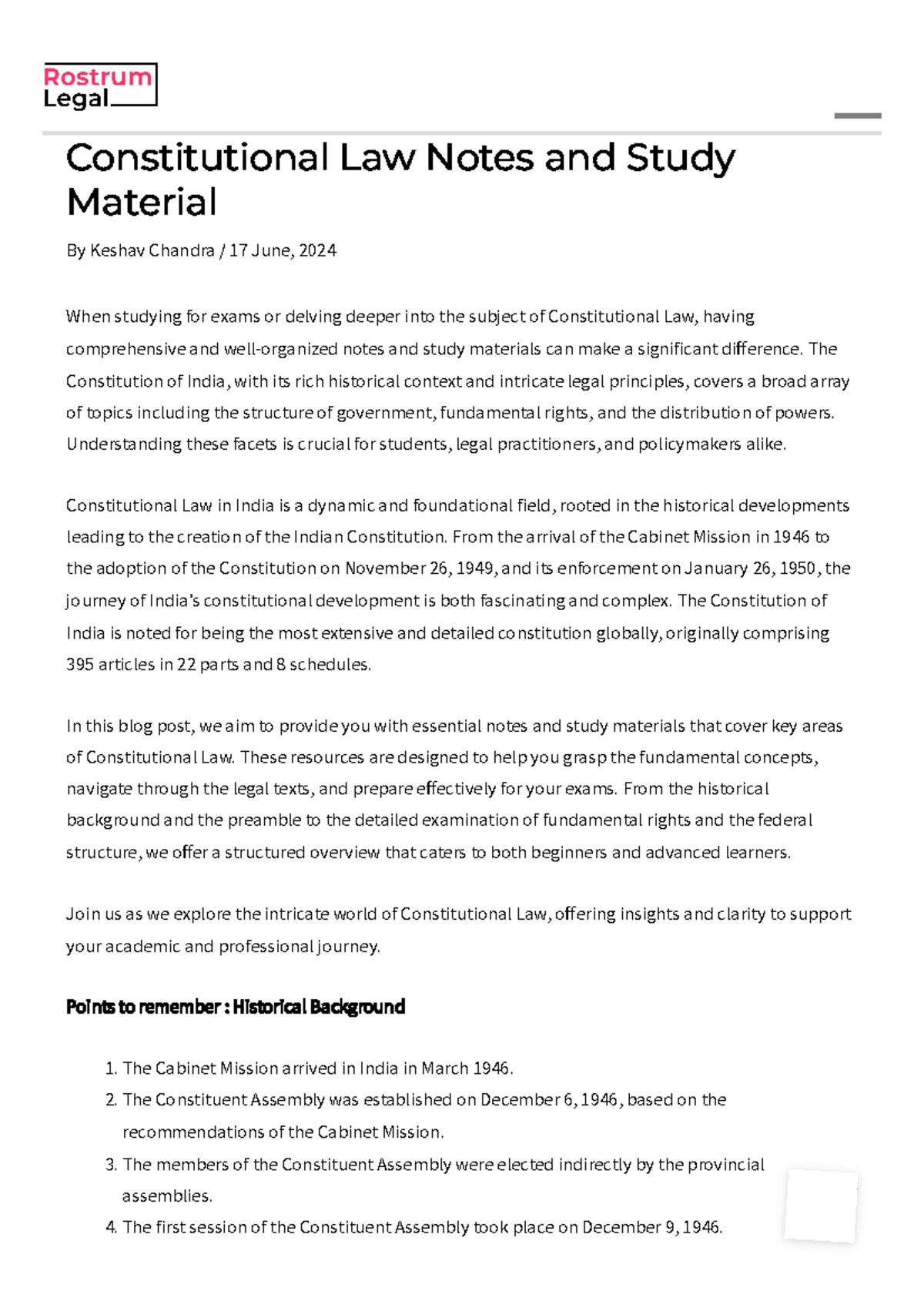 Constitutional Law: Comprehensive Study Notes and Key Materials - Studocu