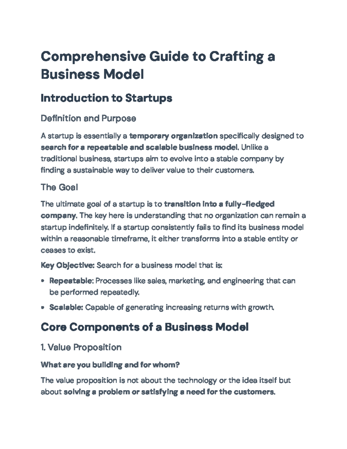 Crafting a Sustainable Business Model: Key Components and Strategies ...