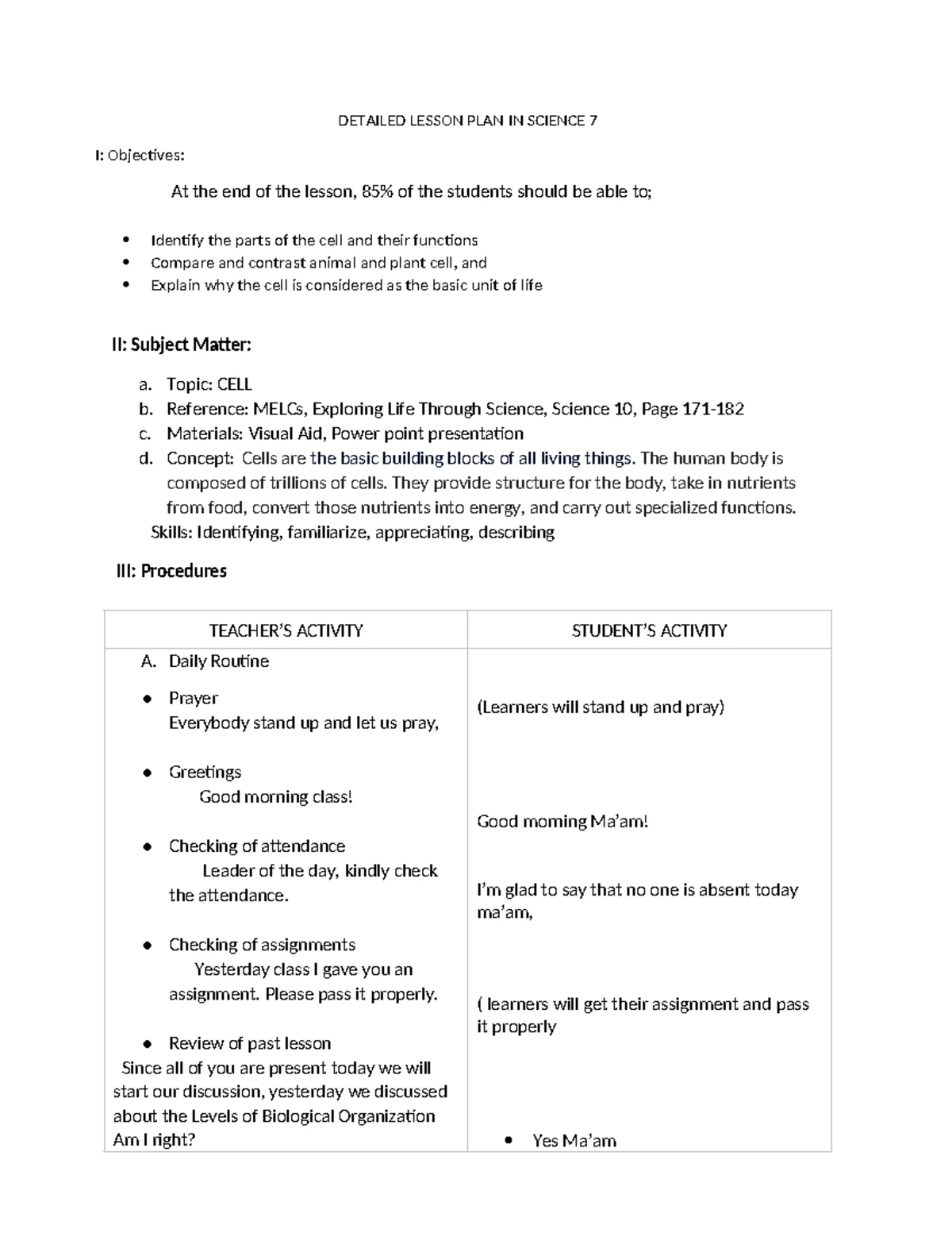 DRR-LP - Lesson Plan on Volcanic Eruption for Science 9 - Studocu