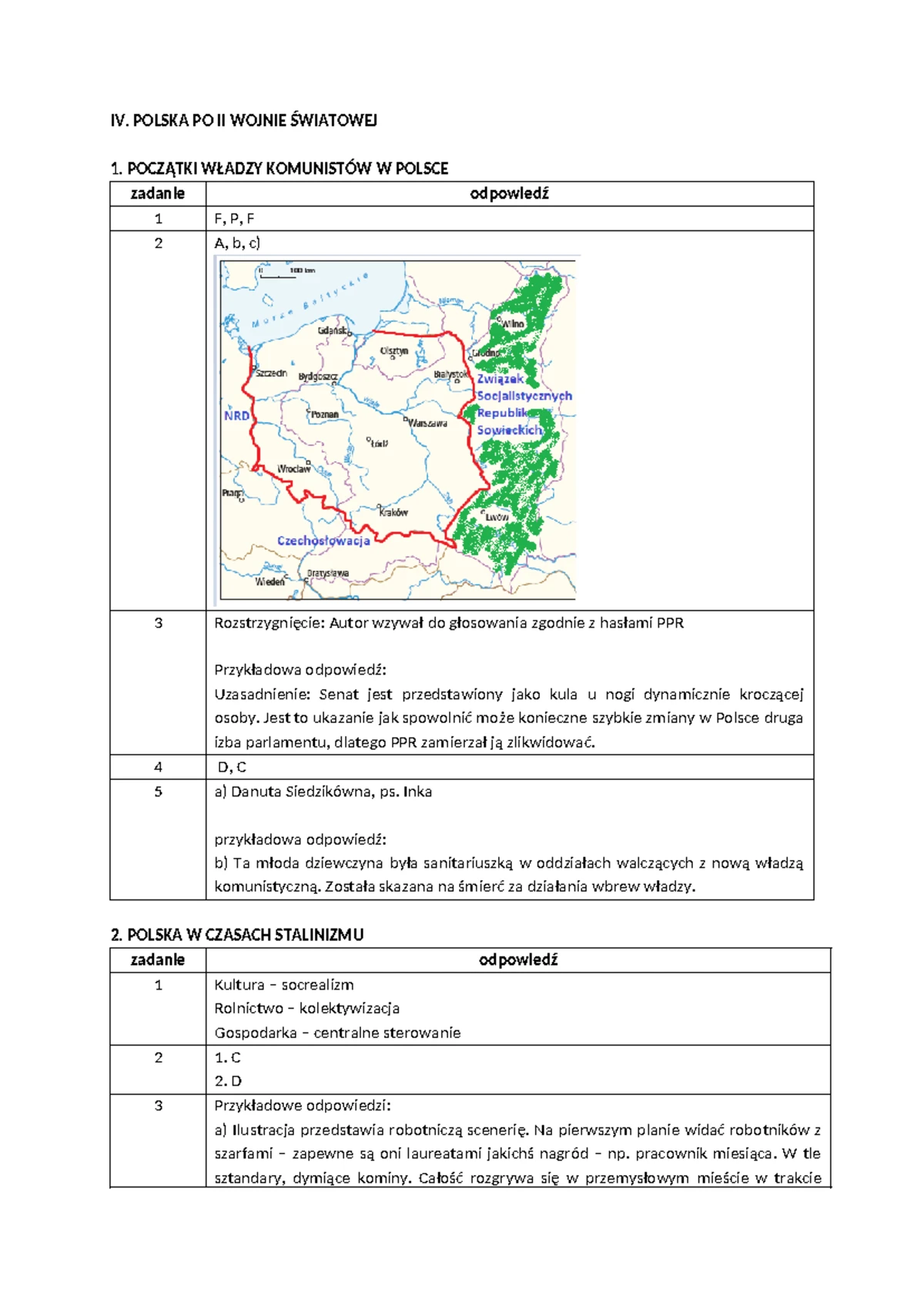 Odp do zeszytu cw kl 8 r v - V. UPADEK KOMUNIZMU Początki opozycji
