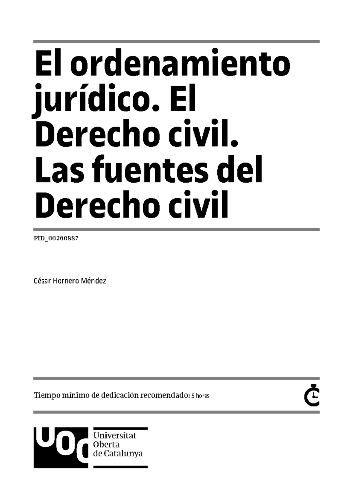 Módulo 1: El Ordenamiento Jurídico y el Derecho Civil - Studocu