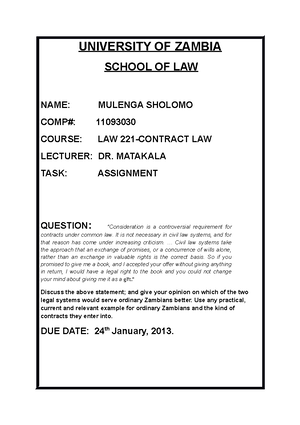 LPR 2920 - anything - THE UNIVERSITY OF ZAMBIA INSTITUTE OF DISTANCE ...