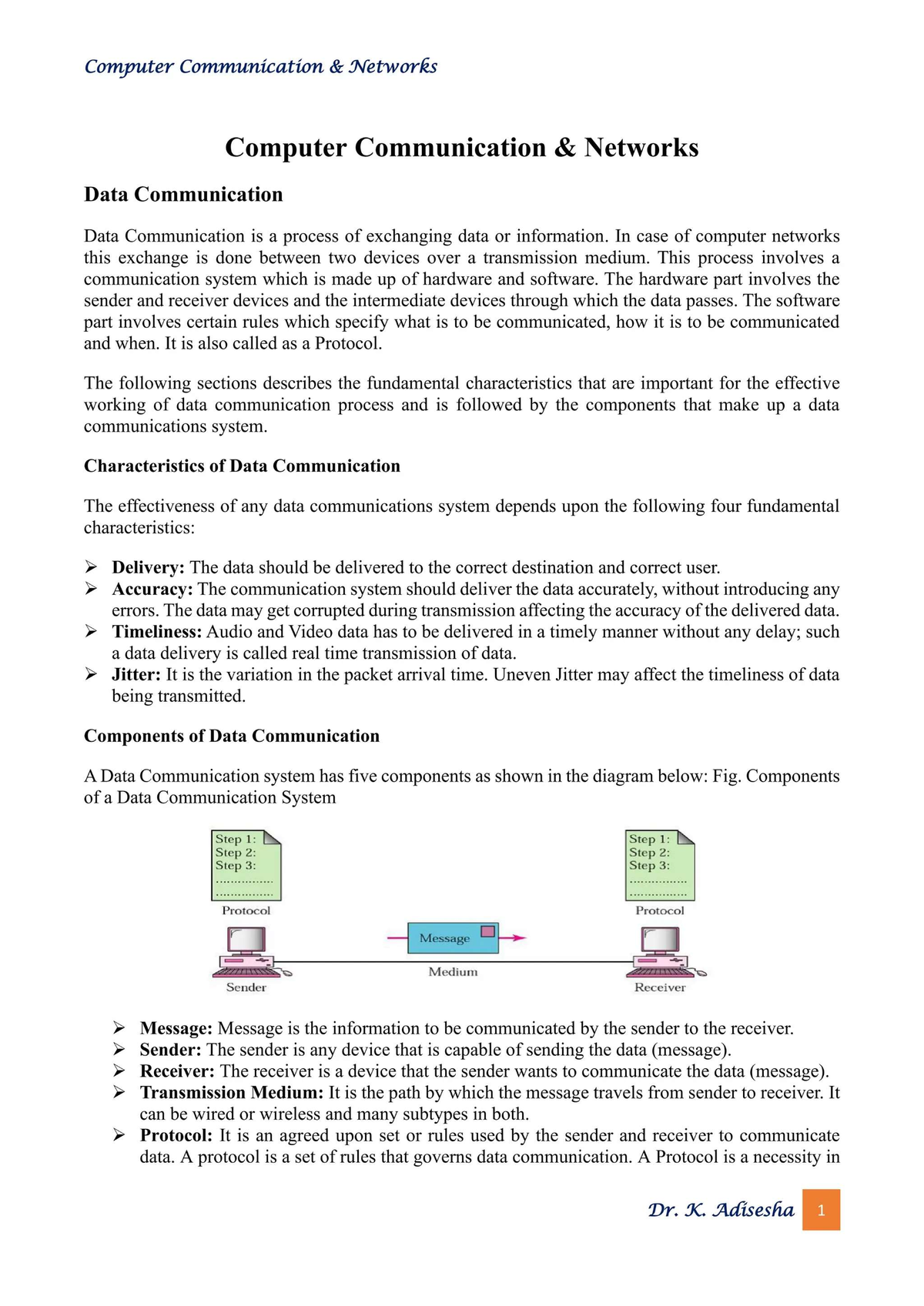 Computer Communication Networks: Key Concepts and Components - Studocu