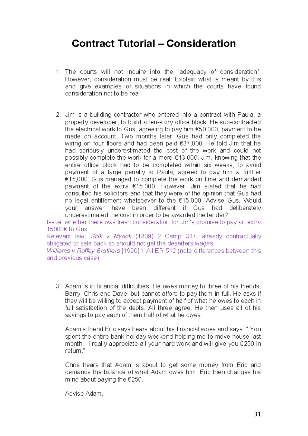 Consideration Tutorial 22: Legal Insights on Contractual Obligations ...