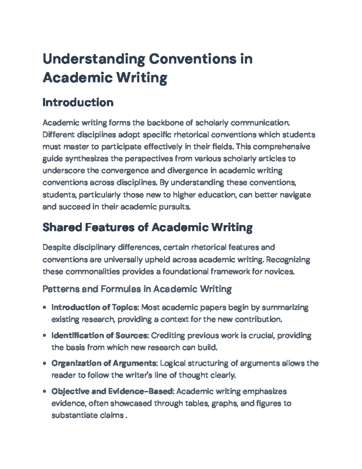 Understanding Conventions in Academic Writing: A Comprehensive Guide ...
