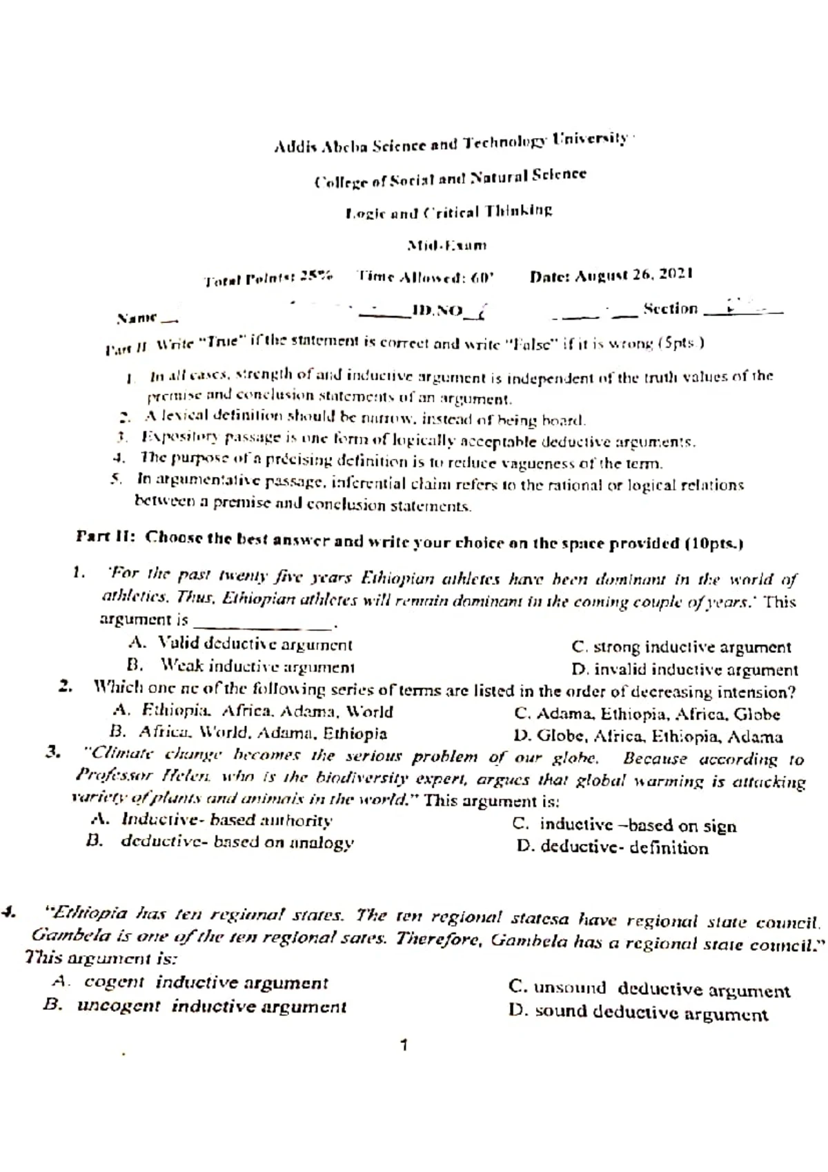 Unit 2: Understanding Propositions and Arguments in Logic - Studocu