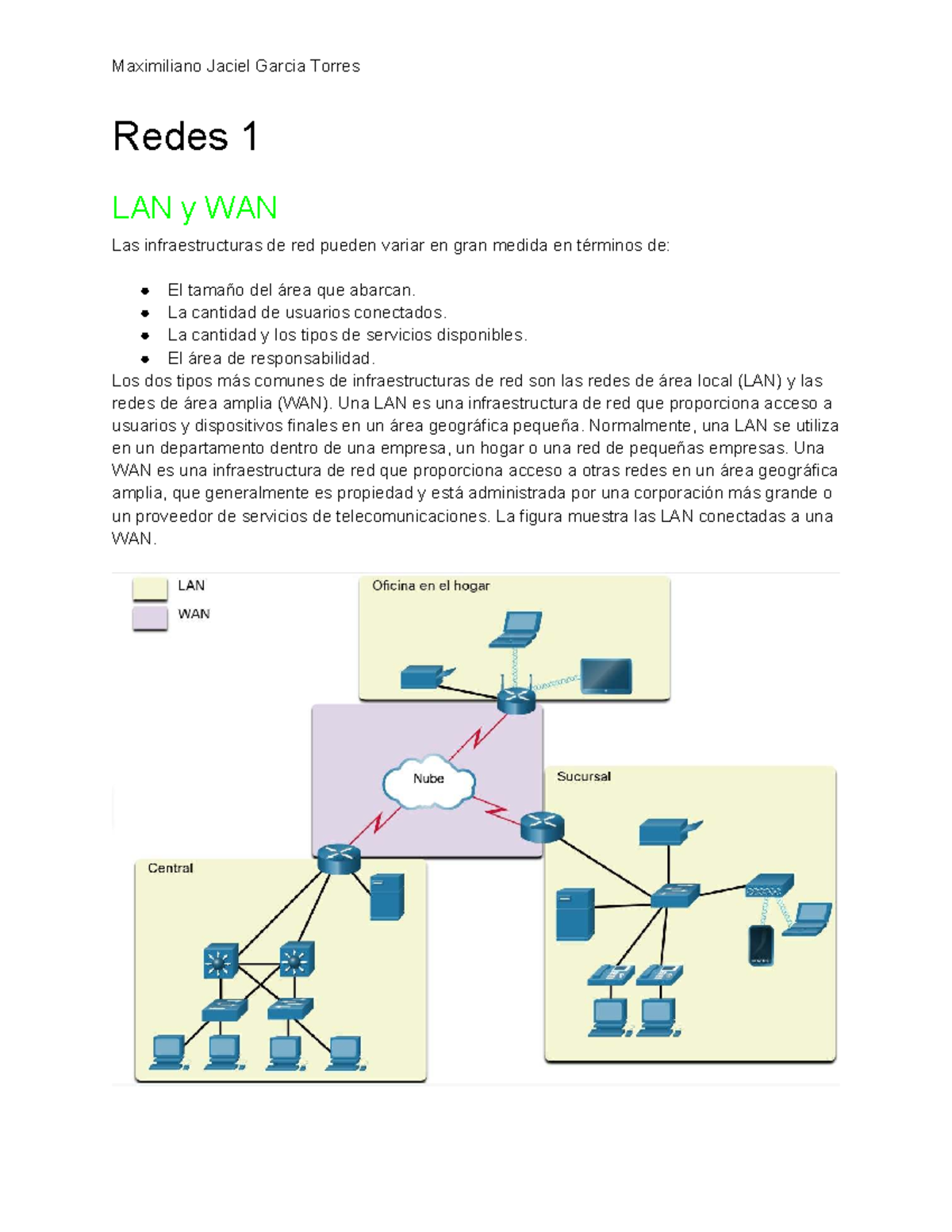 Redes 1 - Apuntes sobre LAN y WAN: Infraestructuras de Red - Studocu