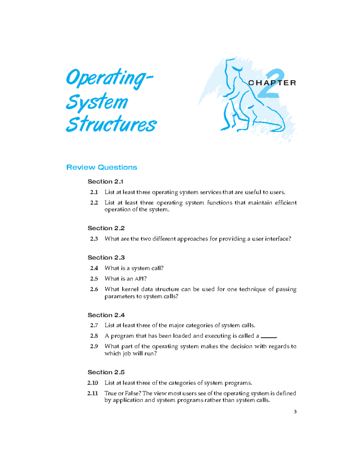 OS Structures 2: Chapter Review Questions and Answers - Studocu