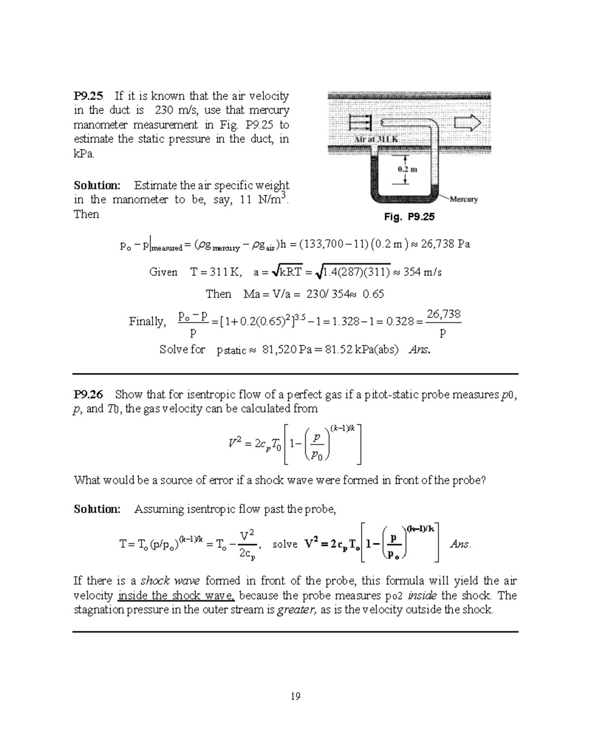 P9.25 & P9.26: Air Velocity & Static Pressure Calculations in Ducts ...