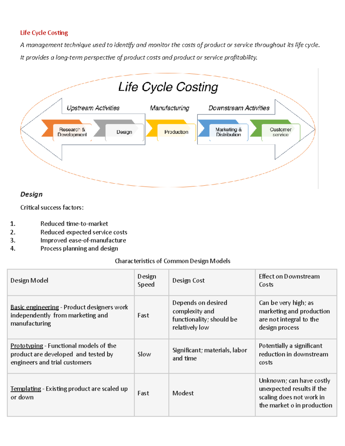 Life Cycle Costing (LCC): Analyzing Design & Cost Efficiency - Studocu