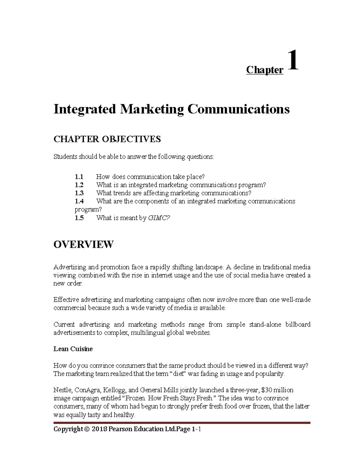 Chapter 1 Test Bank for Integrated Marketing Communications - IMC - Studocu