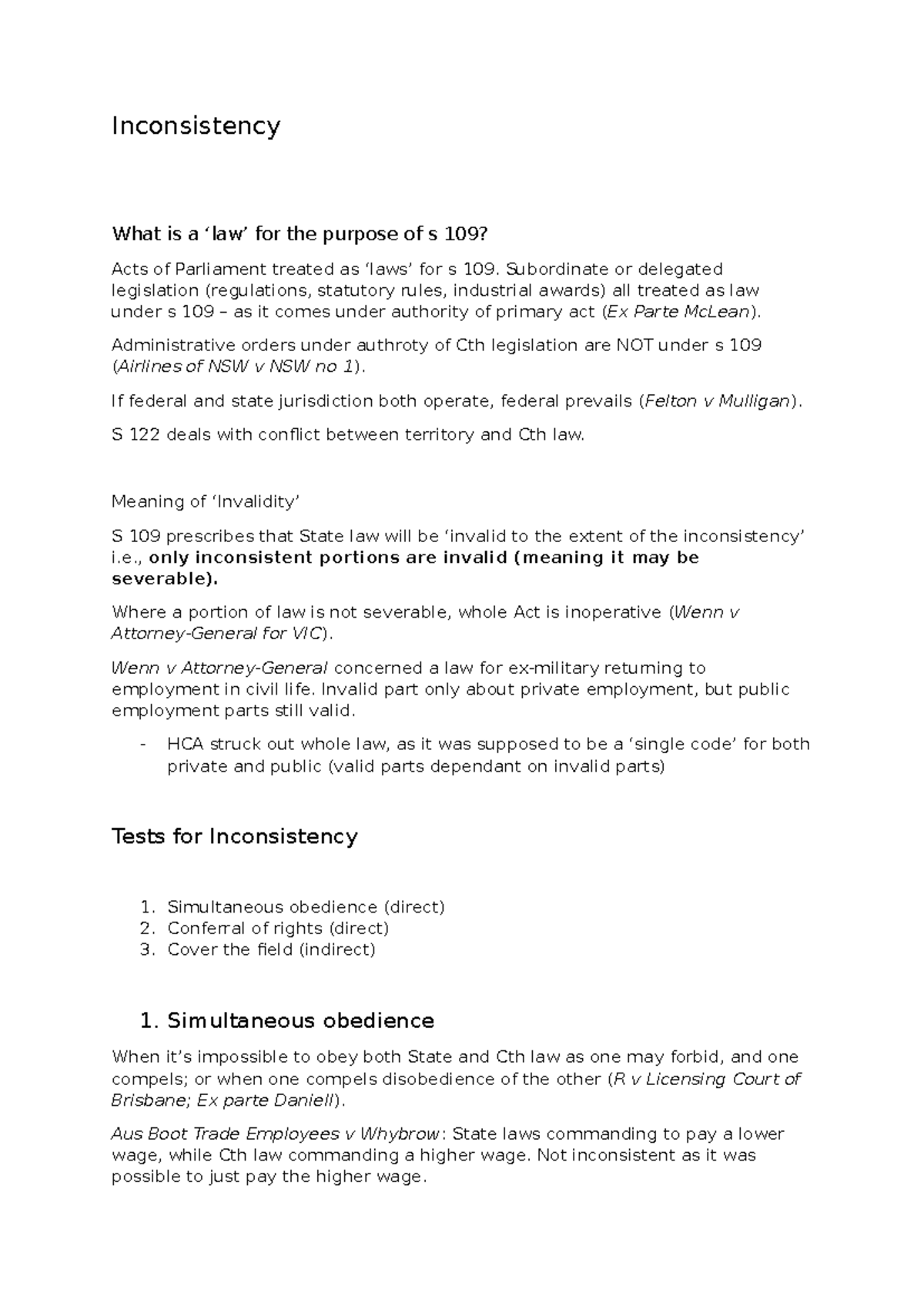 12. Inconsistency in Law: Understanding Section 109 and Its ...