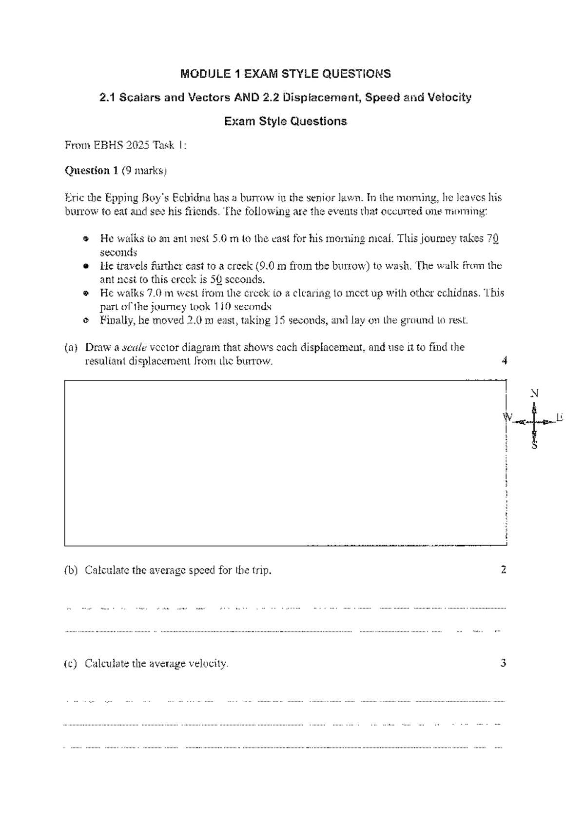 Kinematics Exam Practice Questions & Answers (PHYSICS M1) - Studocu