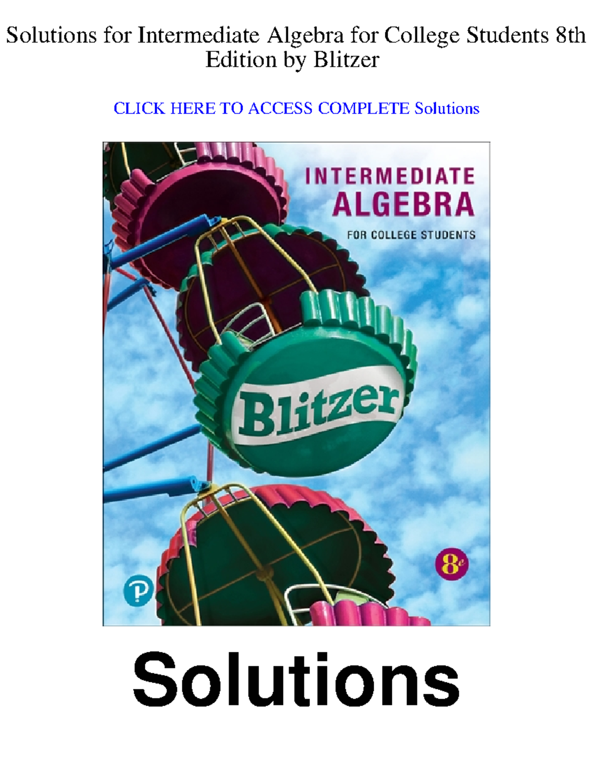 9780136553434- Solutions - Solutions for Intermediate Algebra for ...