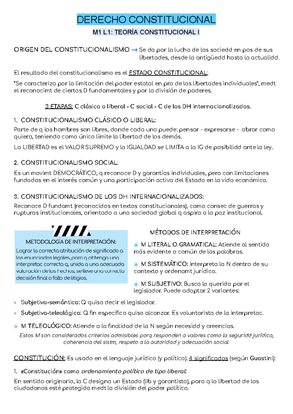 DERECHO CONSTITUCIONAL M1-M2: TEORÍA Y ESTRUCTURA DEL ESTADO - Studocu