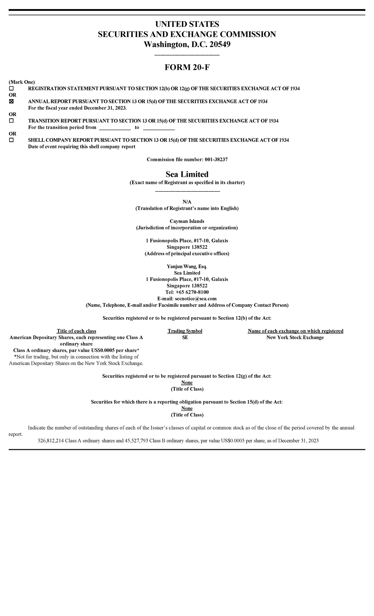2024-04-26 - Form 20-F - Question material - UNITED STATES SECURITIES ...