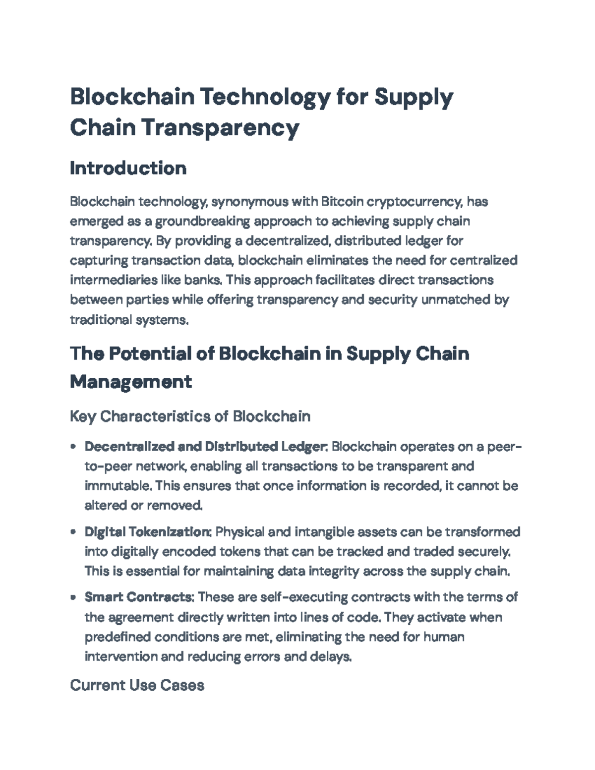 Blockchain Technology for Supply Chain Transparency: UTAUT Insights ...