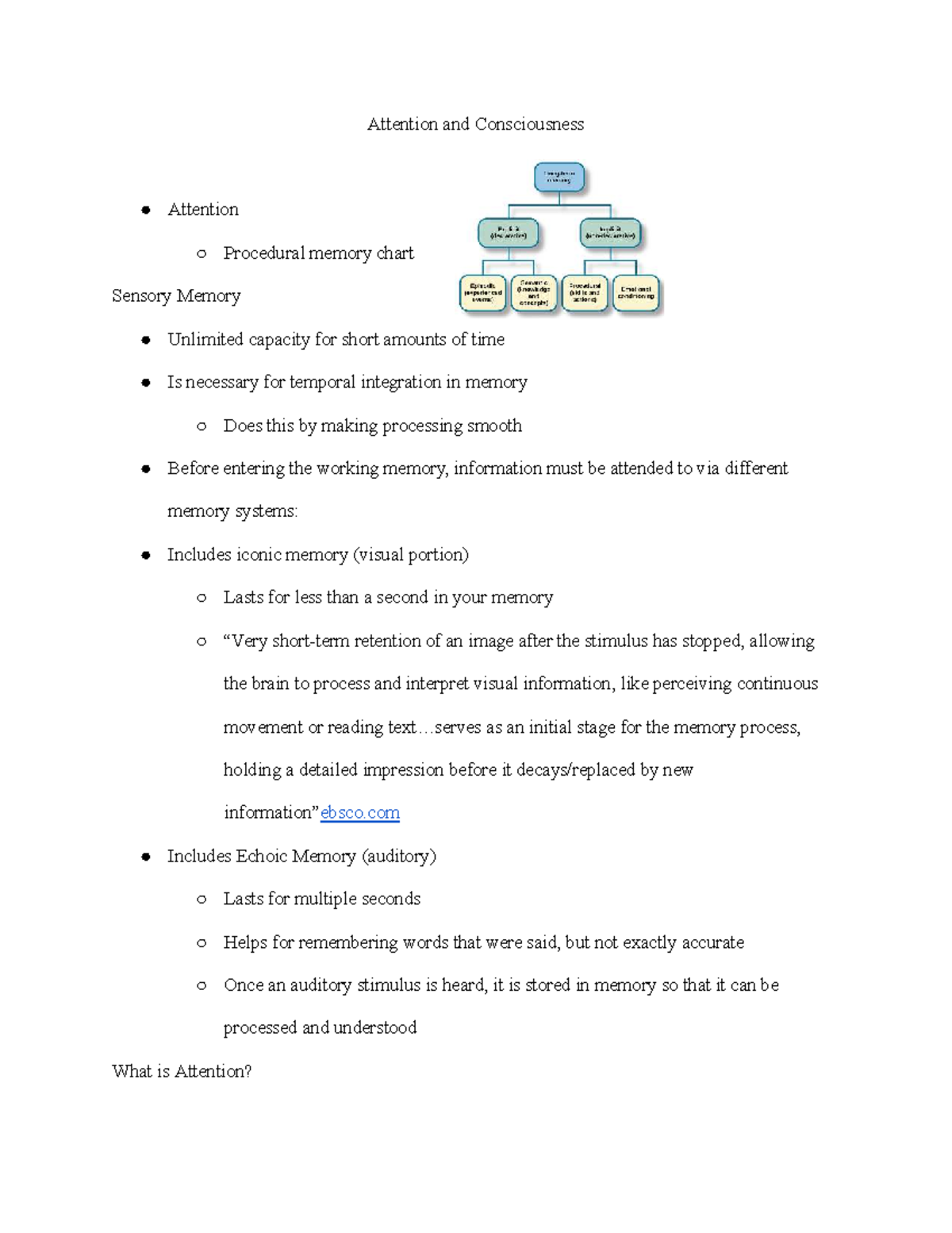 Lecture Notes on Attention and Consciousness - Studocu