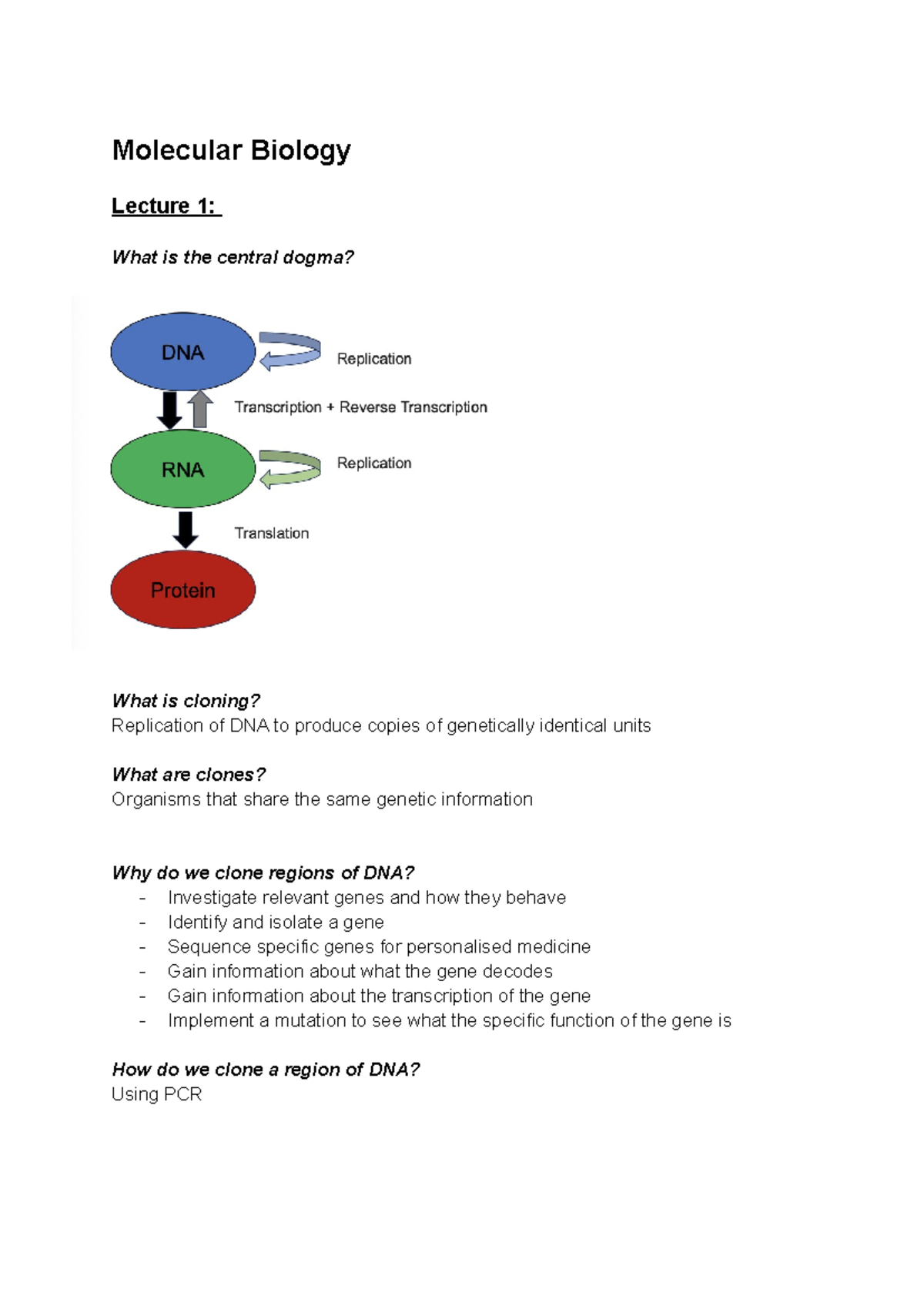 Bioc0003 - Lecture Notes on Protein Purification and PCR Techniques ...