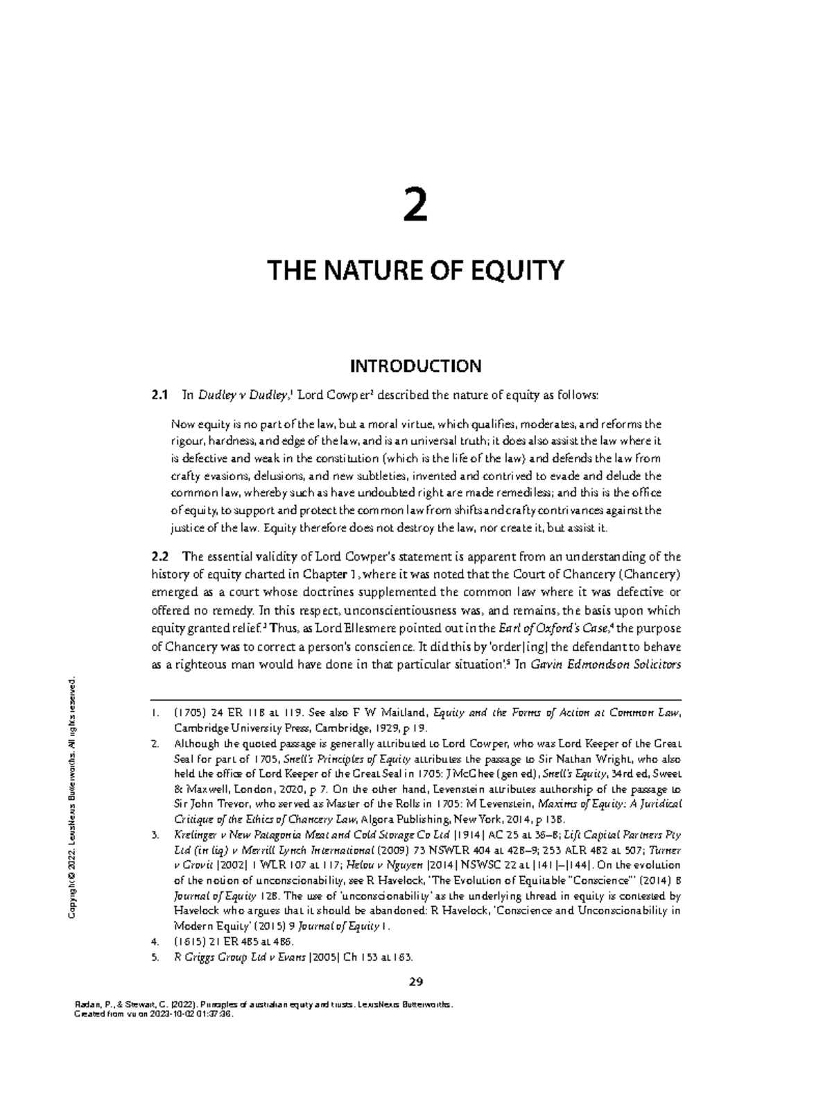 Chapter 2 THE Nature OF Equity - 29 2 THE NATURE OF EQUITY INTRODUCTION ...