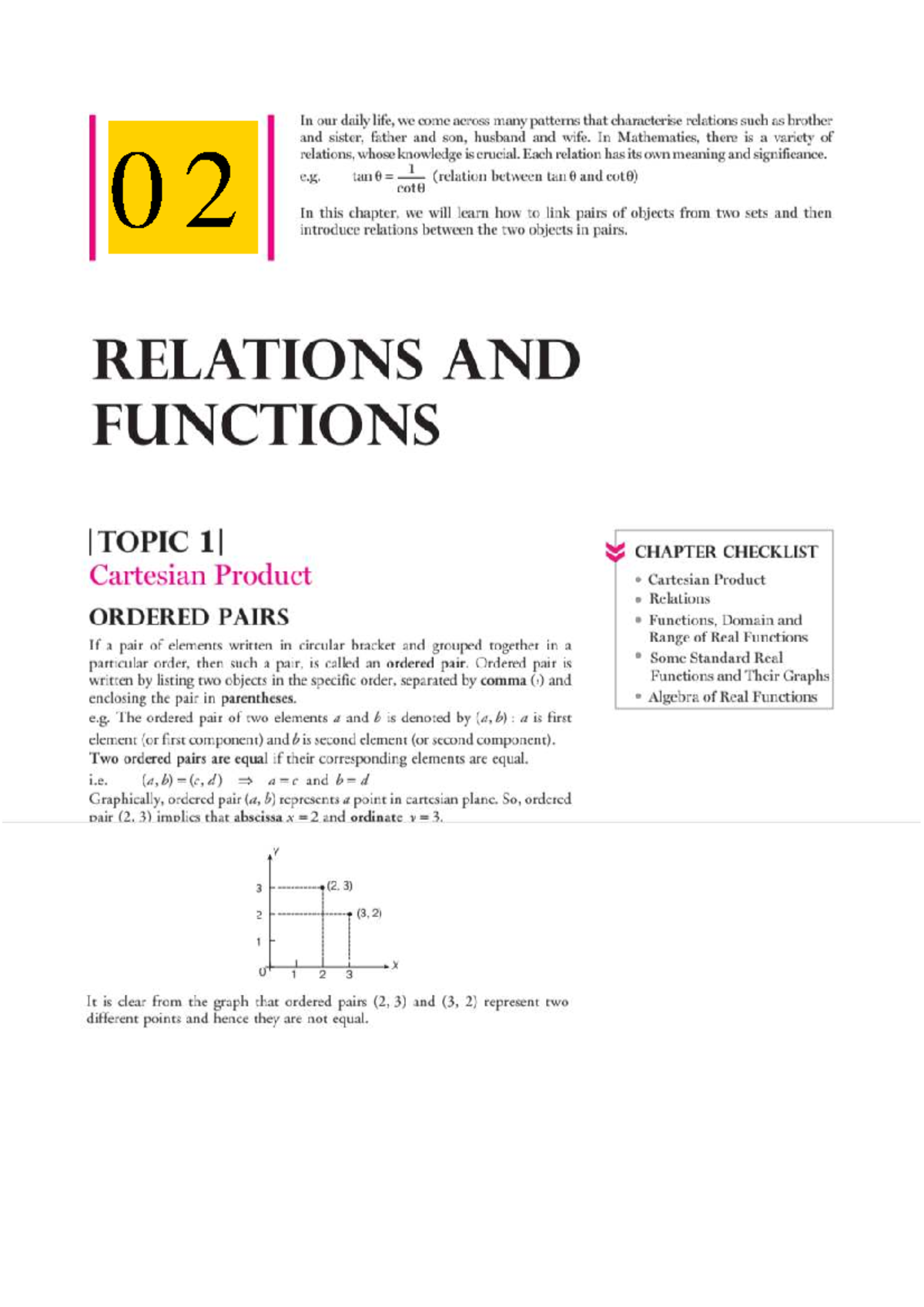Relations and Functions: Chapter 2 Overview and Key Concepts - Studocu