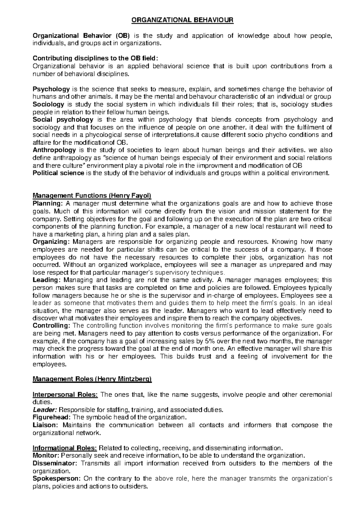 Organizational Behavior Insights: Key Concepts and Management Skills ...