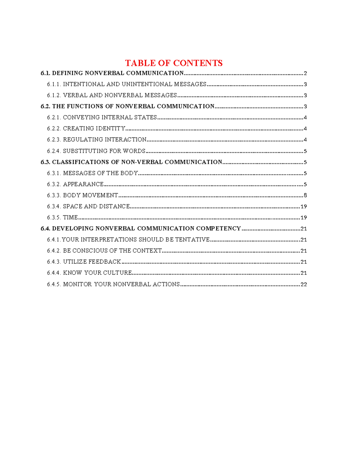 Chapter 6 - Nonverbal Communication: Understanding Messages and ...