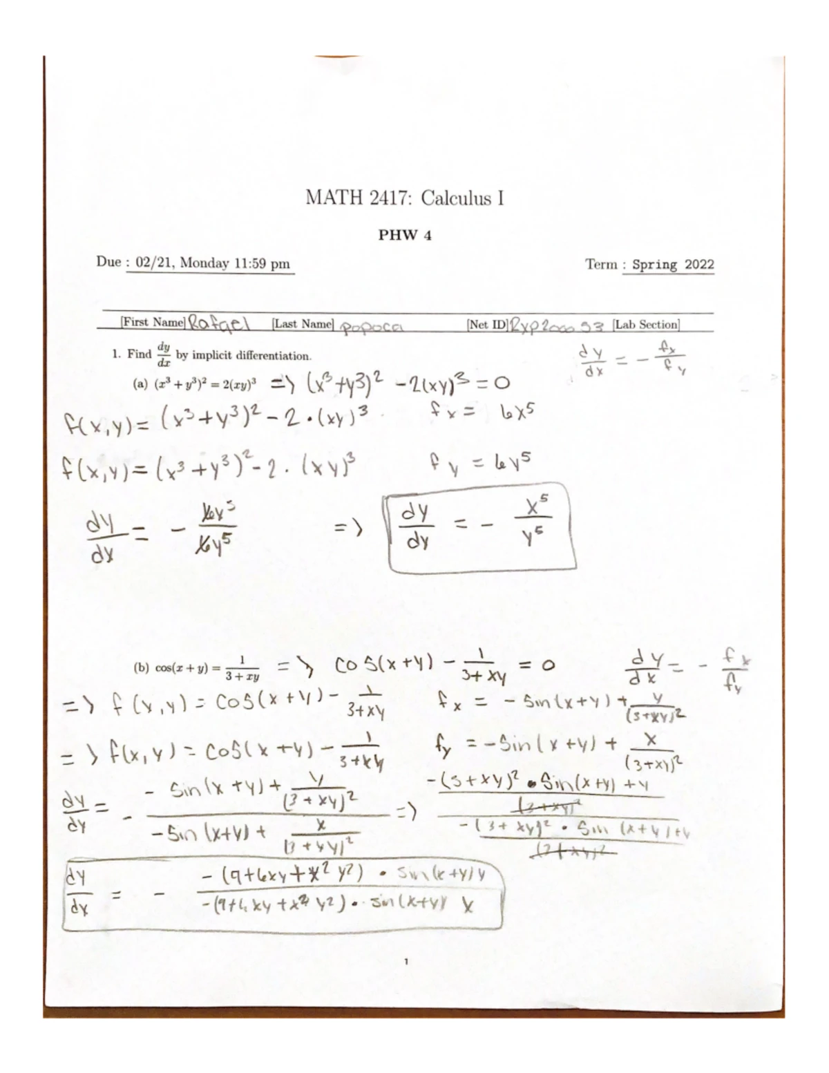 MATH 2417 - Calculus I Exam 1 Practice - Spring 2021 Review - Studocu
