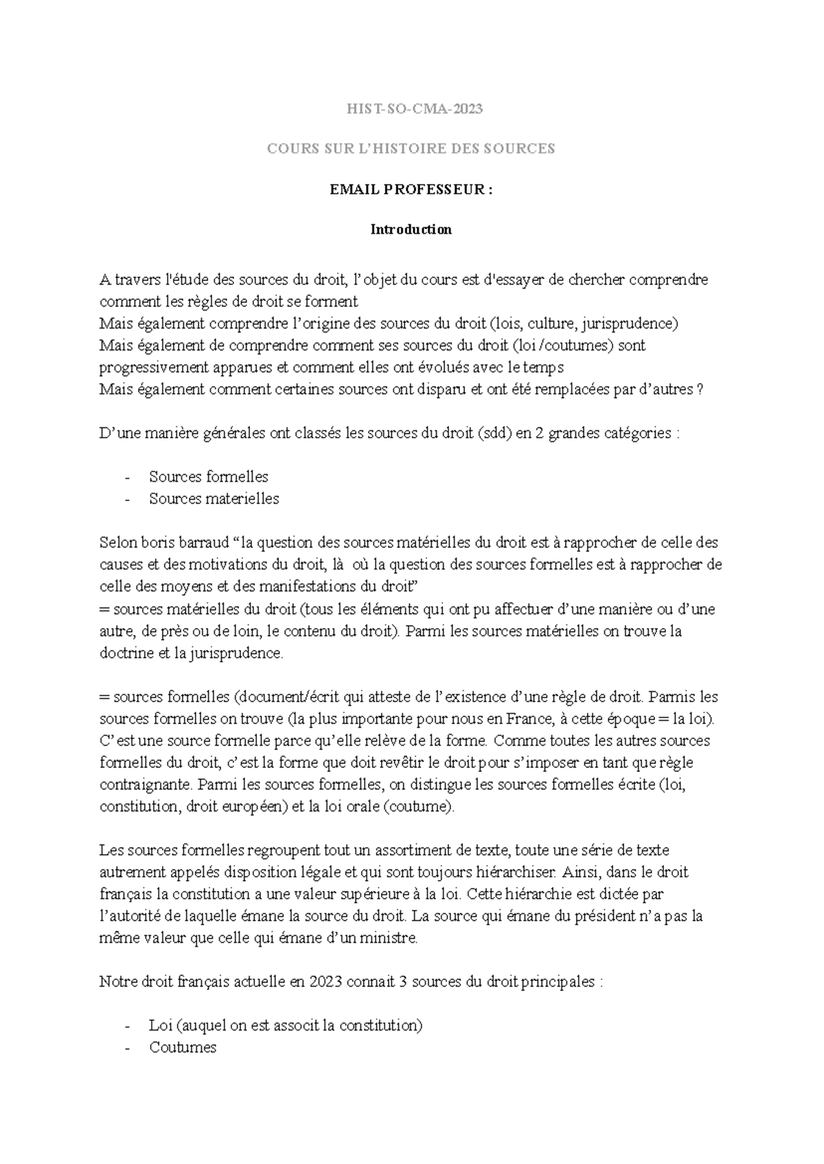 HDS, Chapitre 1 : Les Sources du Droit Romain Antique - Cours Complet ...