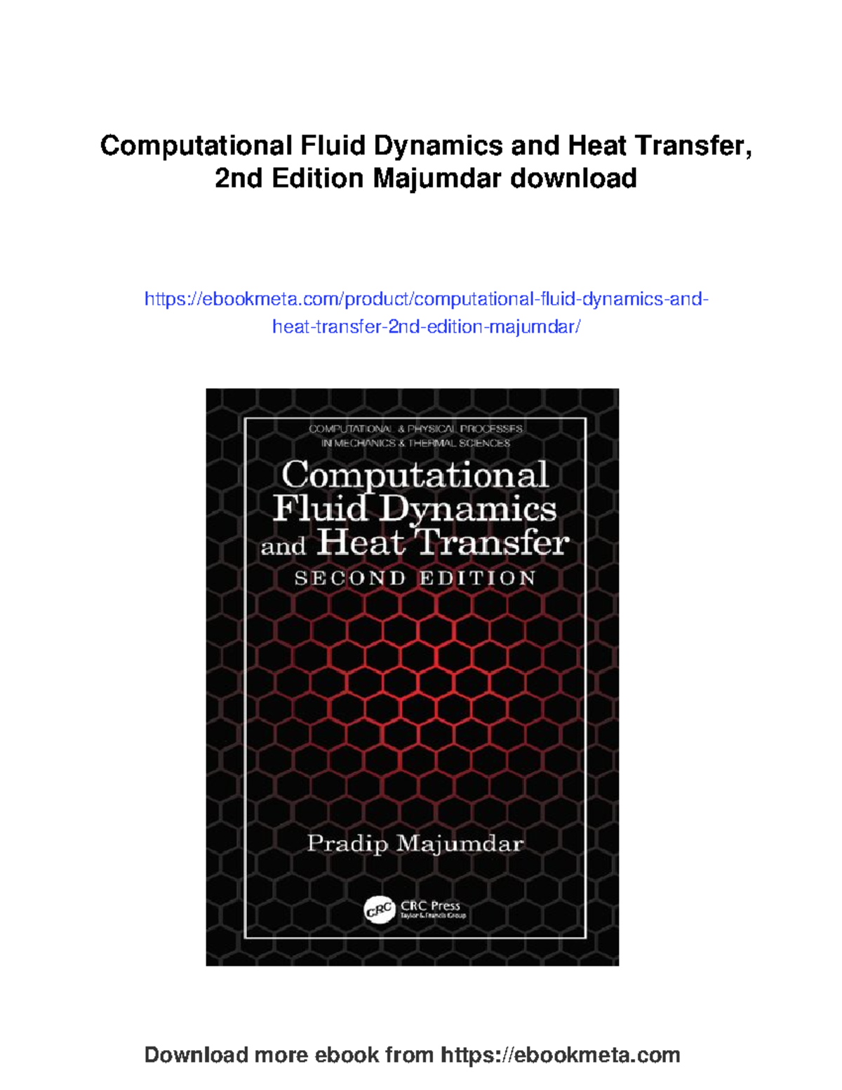 Computational Fluid Dynamics and Heat Transfer, 2nd Ed. by Majumdar ...