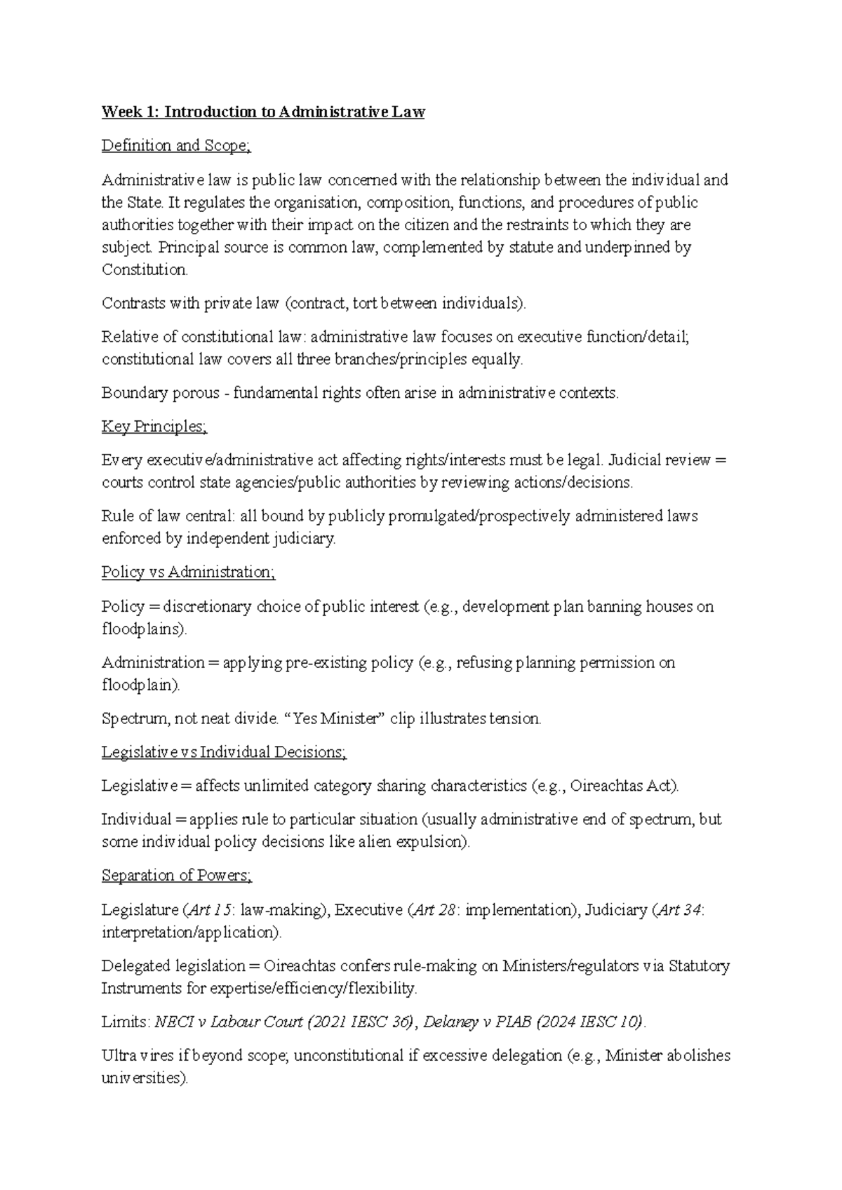 Administrative Law Overview: Key Concepts and Principles (LAW 101 ...