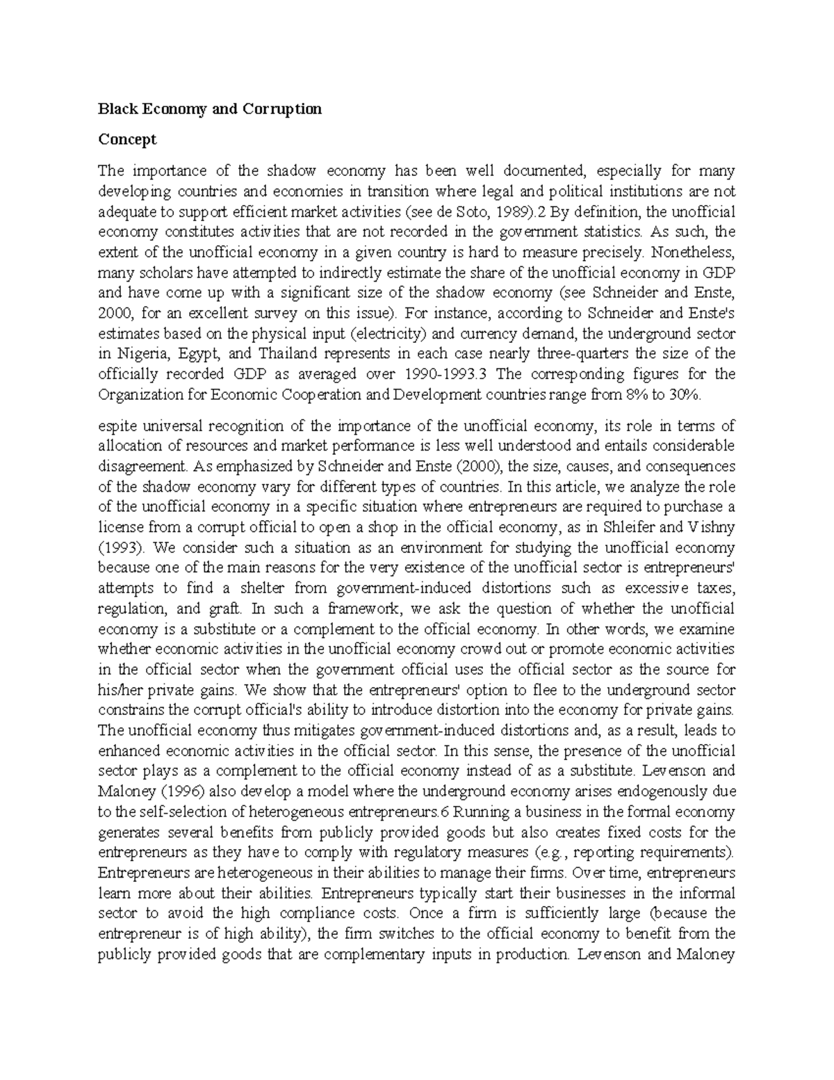 Black Economy and Corruption: Analyzing the Shadow Economy's Impact ...