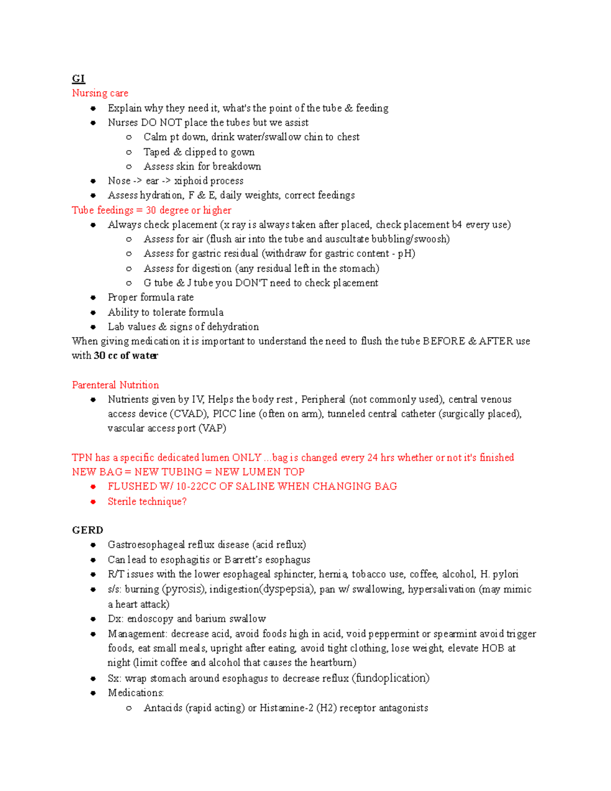 MDS 300: Med-Surg Final Review Sheet and Key Concepts - Studocu