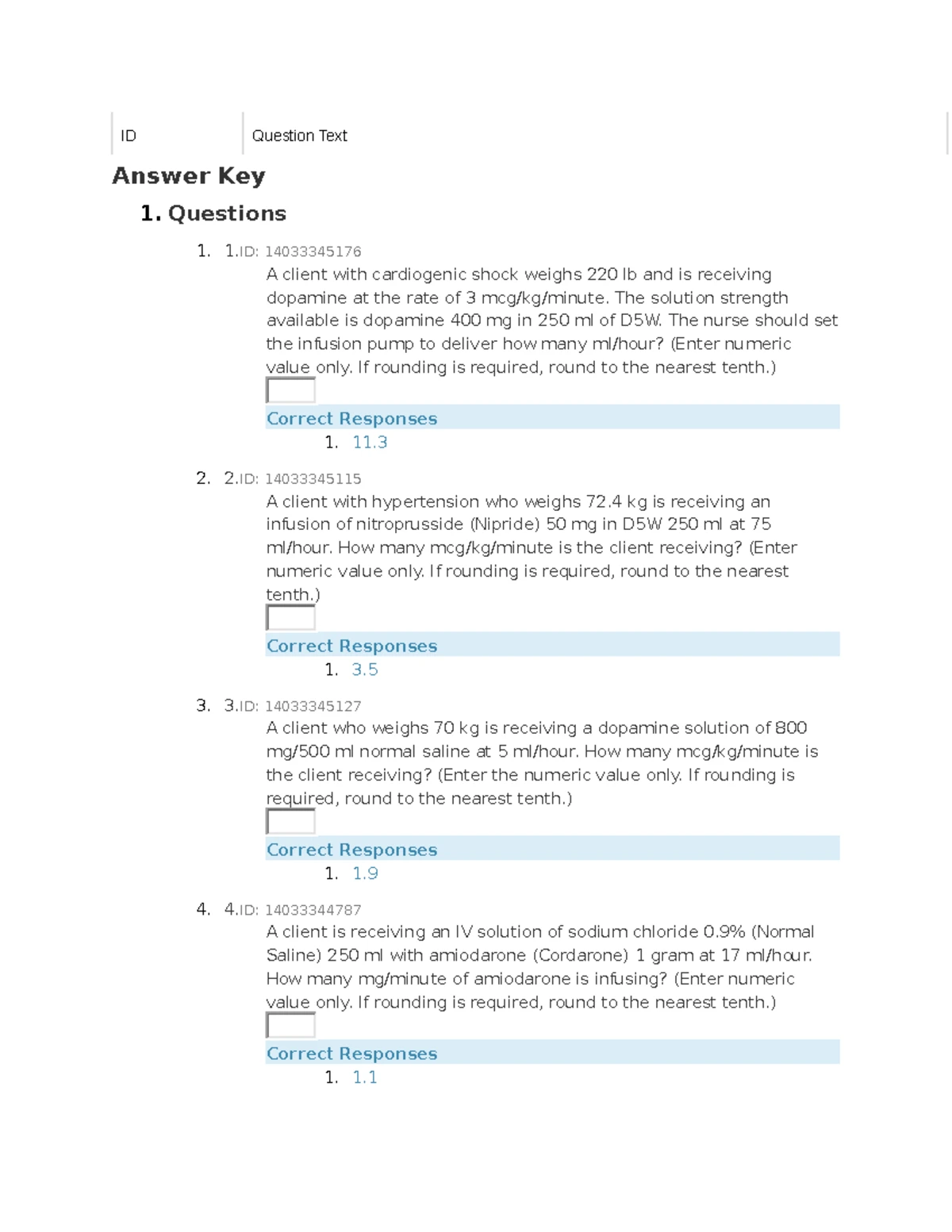 Medication Calc #2 Answer Sheet: Detailed Solutions and Explanation ...