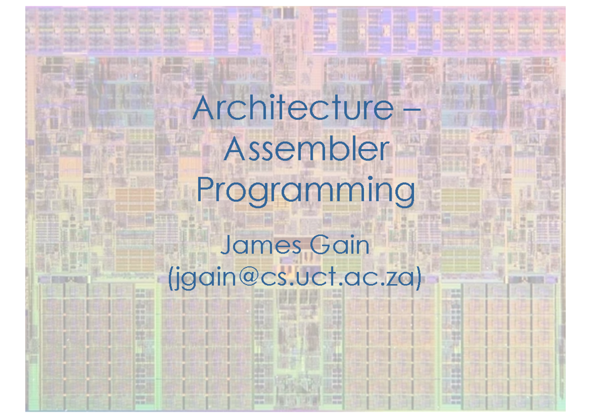 Architecture 2 - MIPS Assembly Programming Notes - Studocu