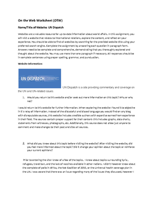 OTW Public Opinion and Polling - OTW – Public Opinion/Polling The ...