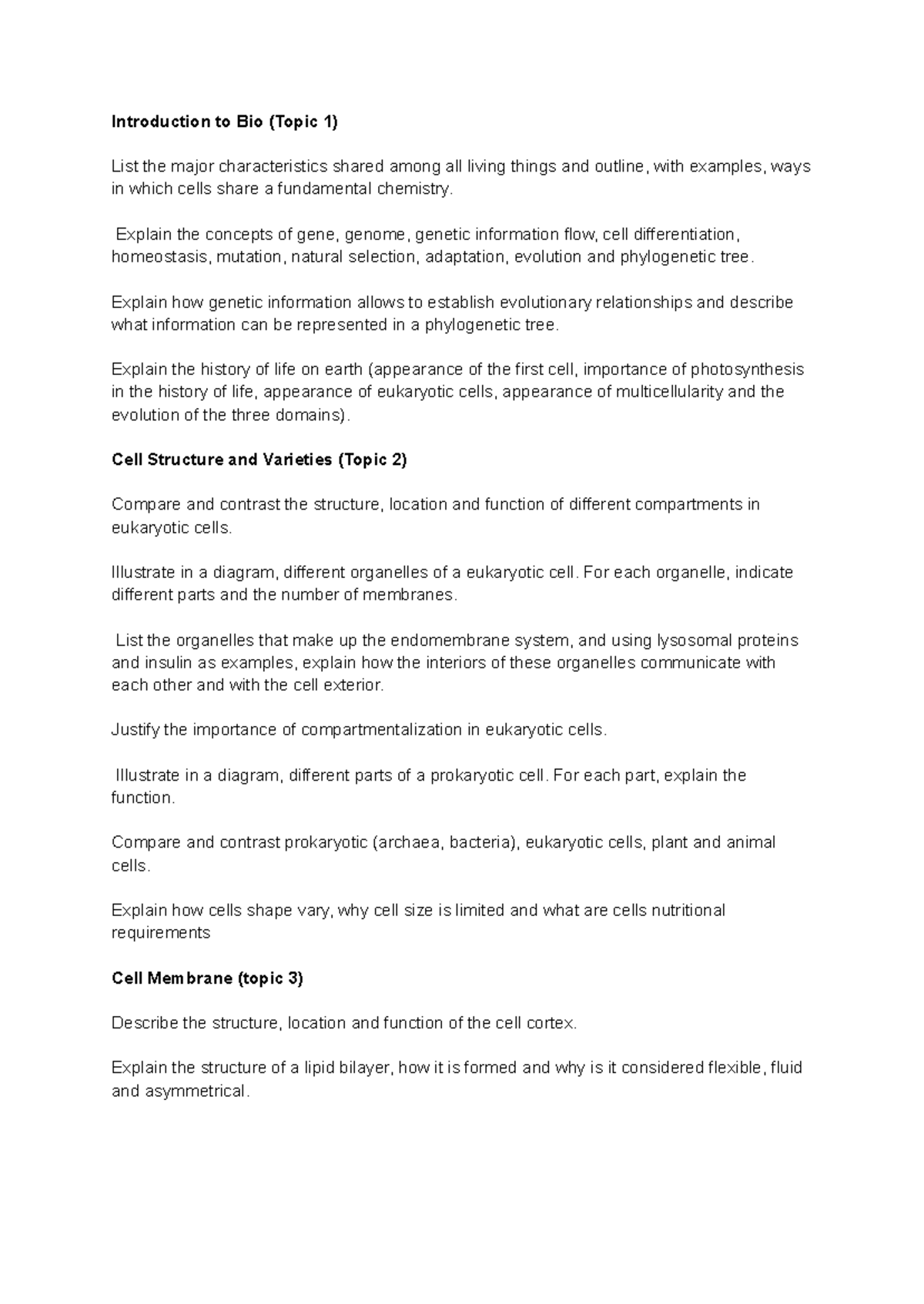 BIO1140 Final Exam Study Guide: Key Concepts in Biology - Studocu