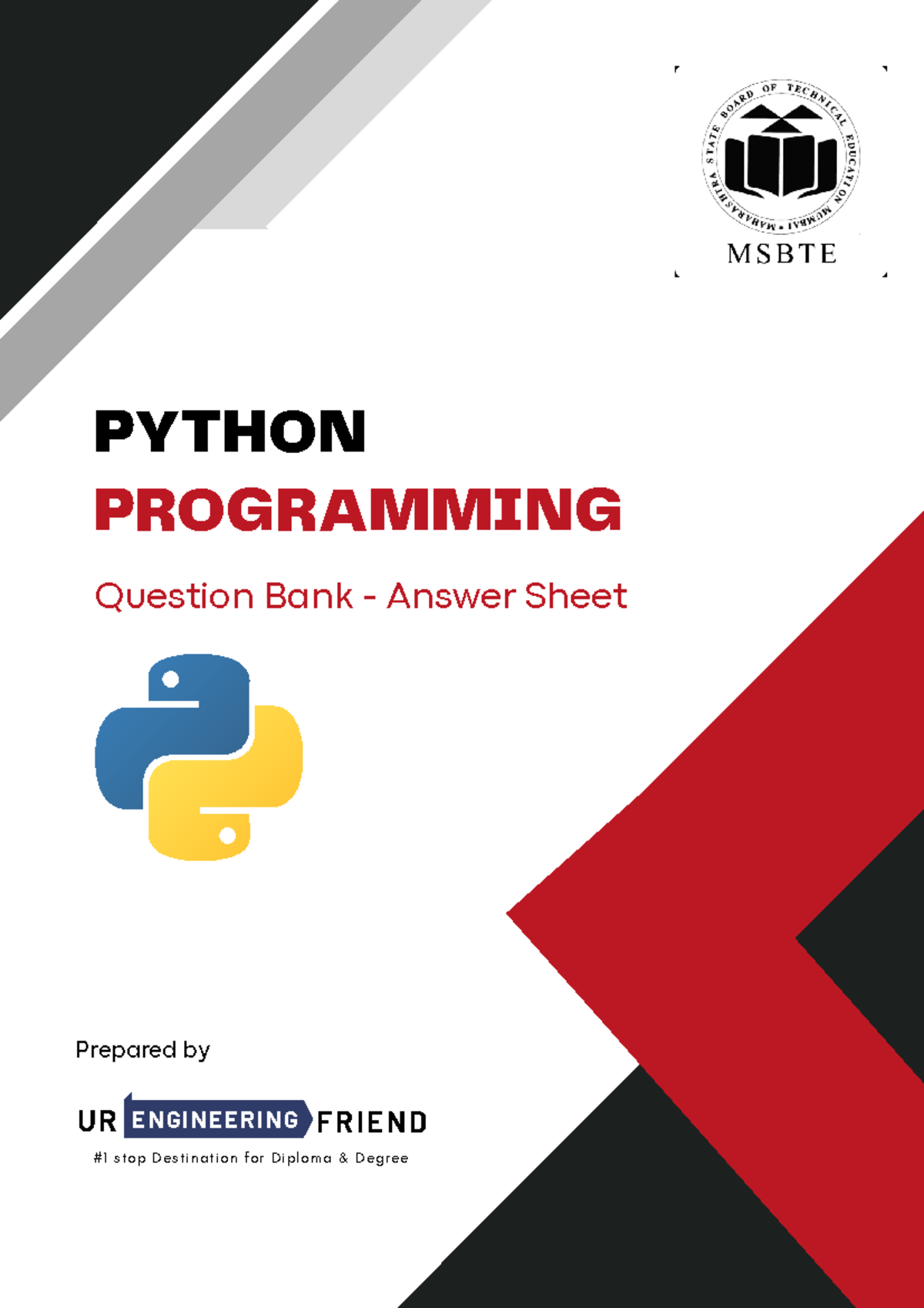 Python Question Bank with Answers By Ur Engineering Friend ...