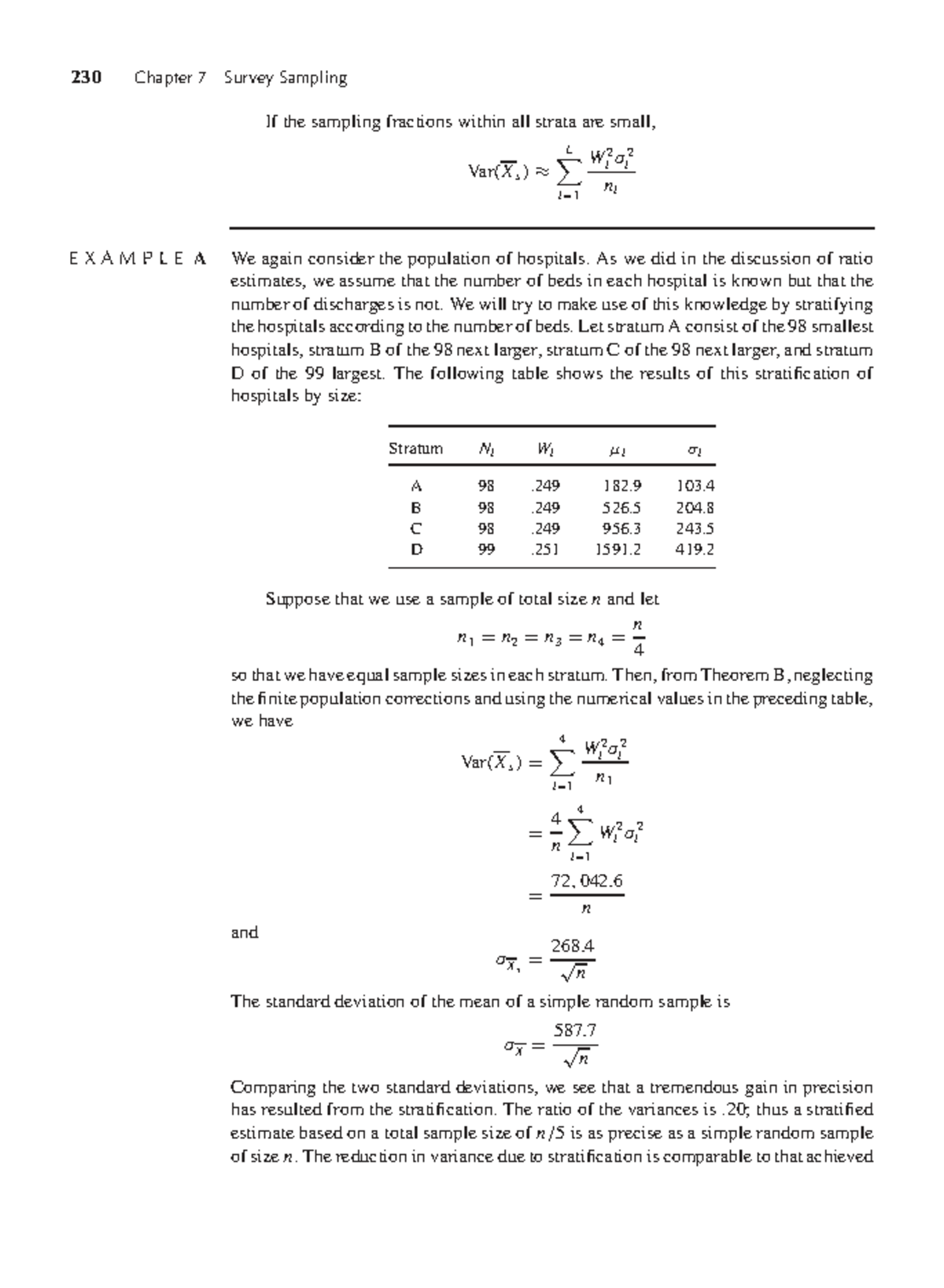 230 Chapter 7: Survey Sampling and Stratification Analysis - Studocu