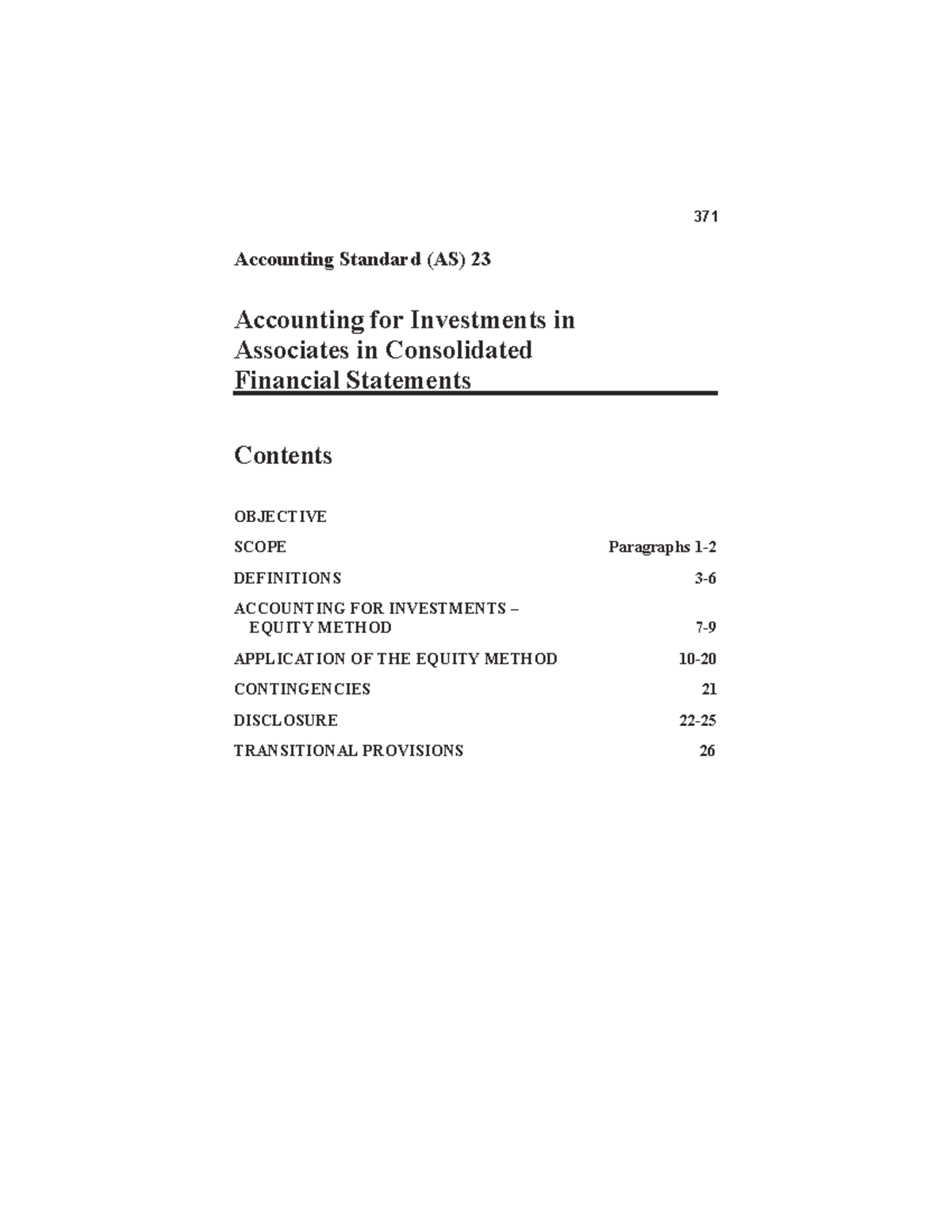 AS 23 - CTC tục tx - 371 Accounting Standard (AS) 23 Accounting for ...