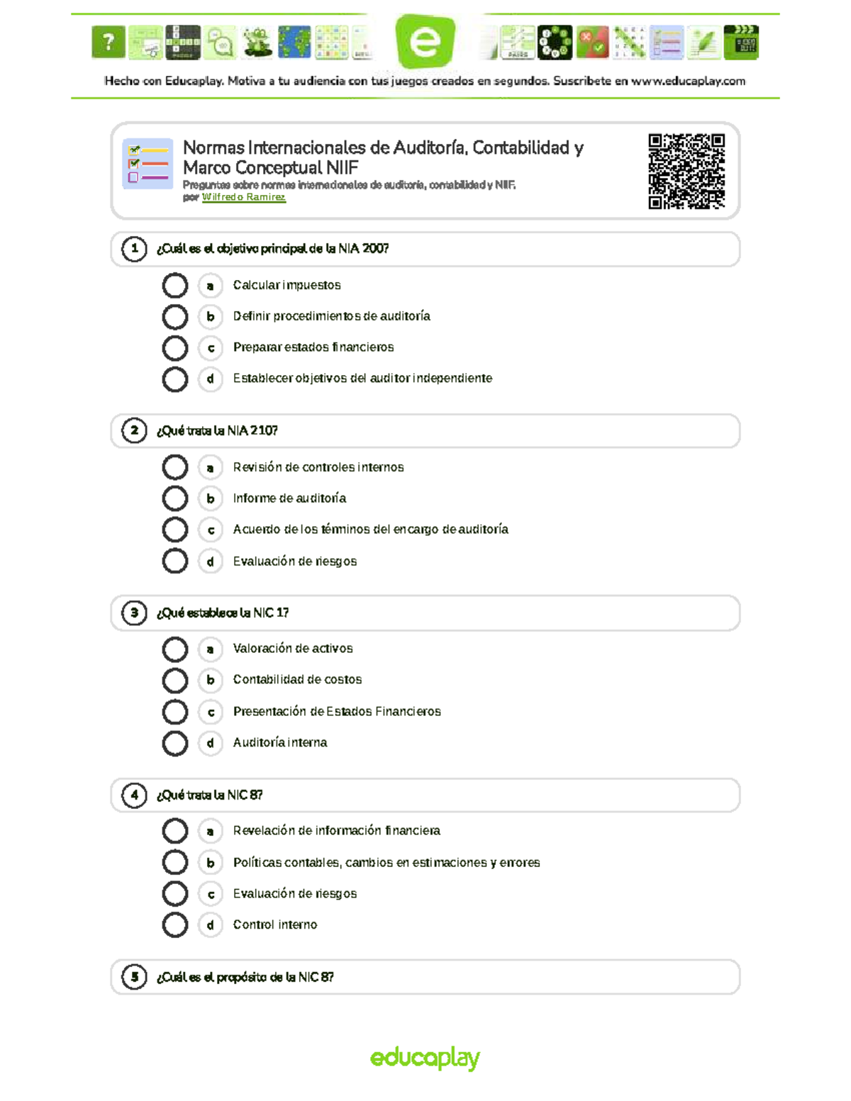 Normas Internacionales de Auditoría y Contabilidad: Preguntas Clave ...