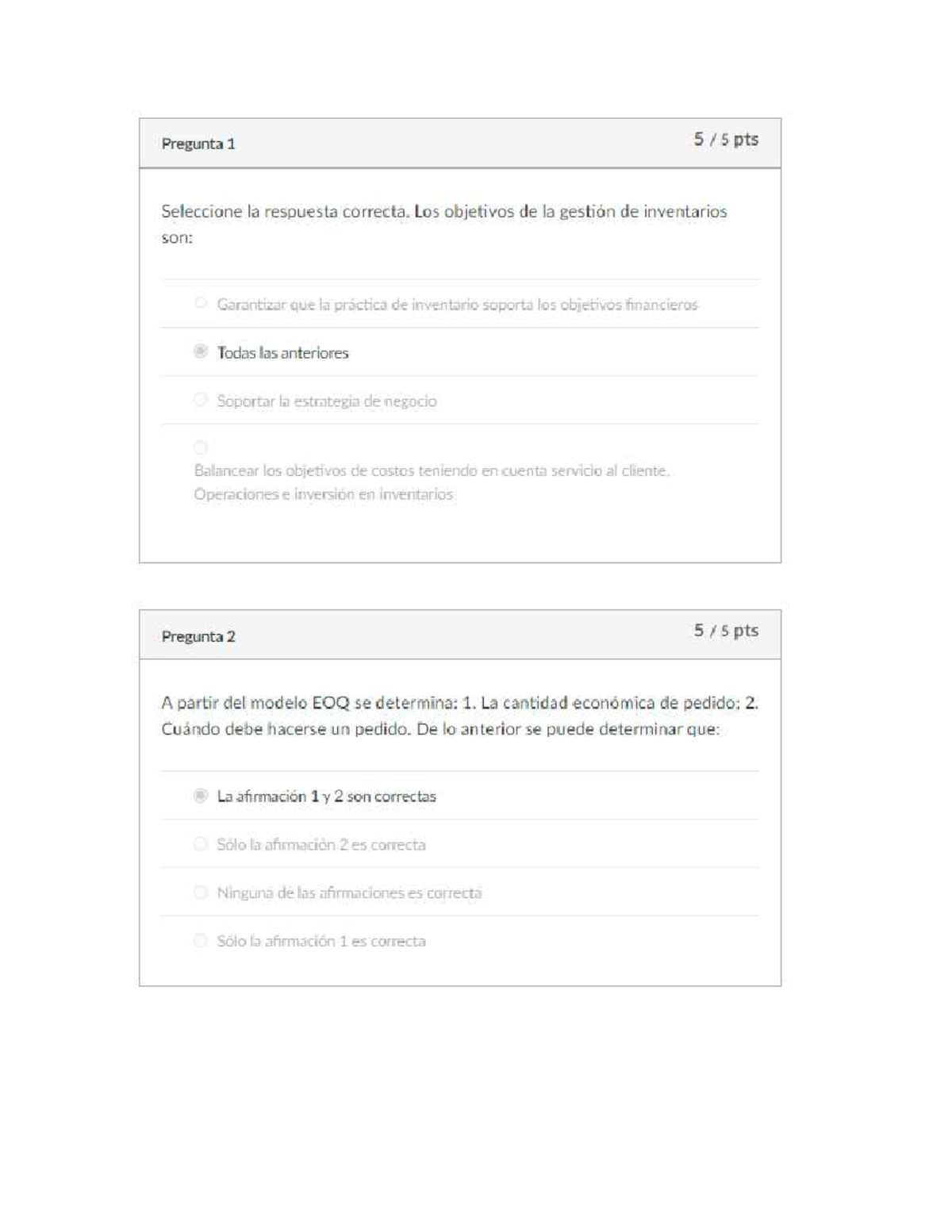 QUIZ Semana 3 - Gestión de Inventarios y Modelos EOQ - Studocu