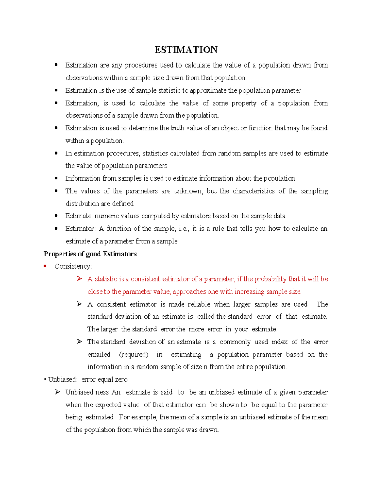 WEEK 4 Estimation: Key Concepts and Procedures in Statistics - Studocu