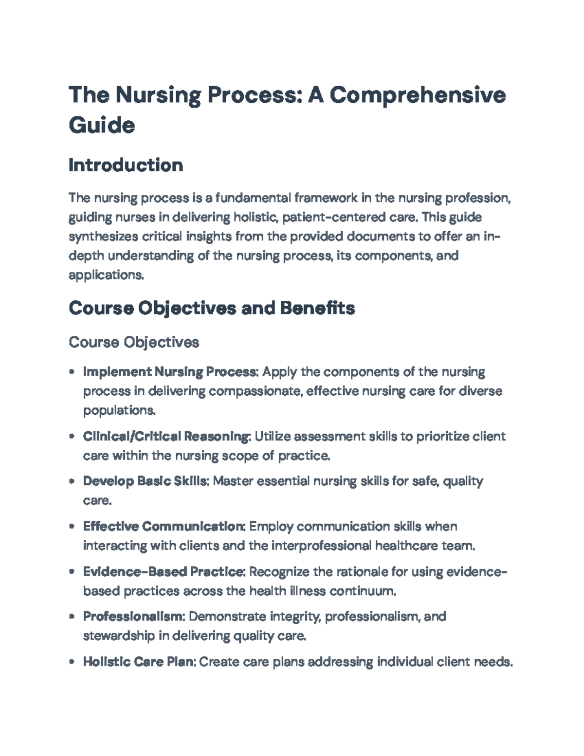 The Nursing Process: A Comprehensive Guide to Patient-Centered Care ...