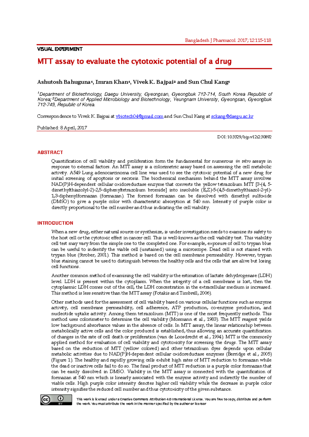 MTT Assay for Evaluating Cytotoxicity of New Drugs in A549 Cells - Studocu