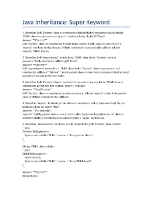 4 - Java .it is a practice sheet. It cover both mid and final - 4 ...